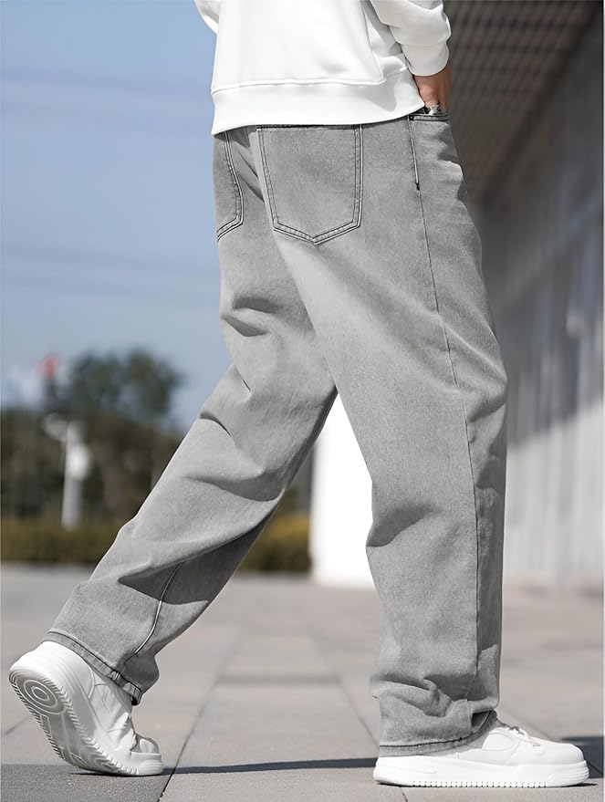 Ben Martin Men Jeans || Baggy Fit Jean's for Man || Loose Fit High Rise Denim || Stretchable Casual Wear Jean,s || Dance Rap Rapping Style Pant for Men || Denim Cotton Jeans (1) - Image 4