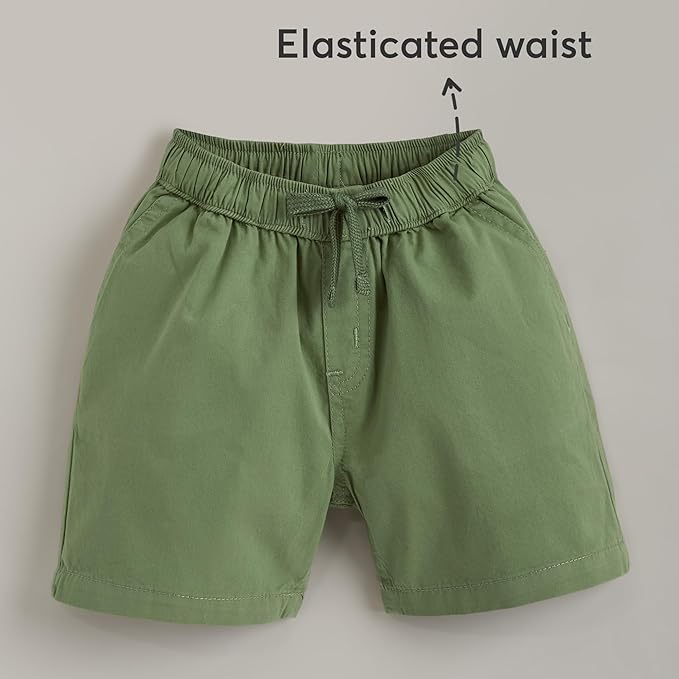 Hopscotch Boys White Short Sleeves 2-Piece Tropical Shorts Set - Image 4