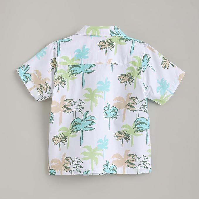 Hopscotch Boys White Short Sleeves 2-Piece Tropical Shorts Set - Image 3